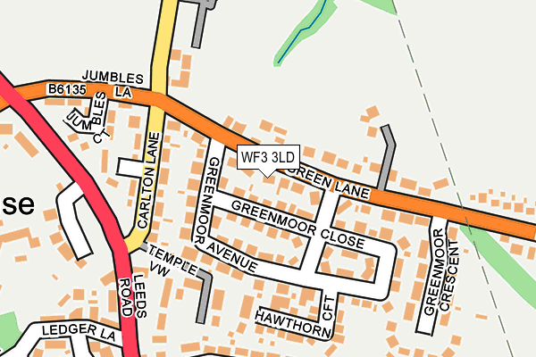 WF3 3LD map - OS OpenMap – Local (Ordnance Survey)