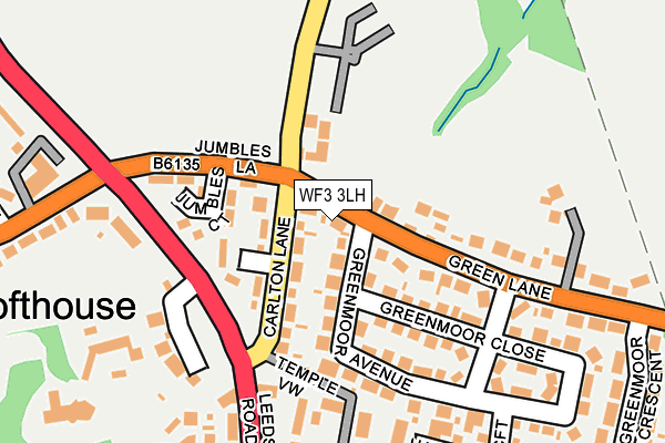 WF3 3LH map - OS OpenMap – Local (Ordnance Survey)