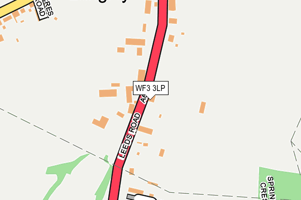 WF3 3LP map - OS OpenMap – Local (Ordnance Survey)