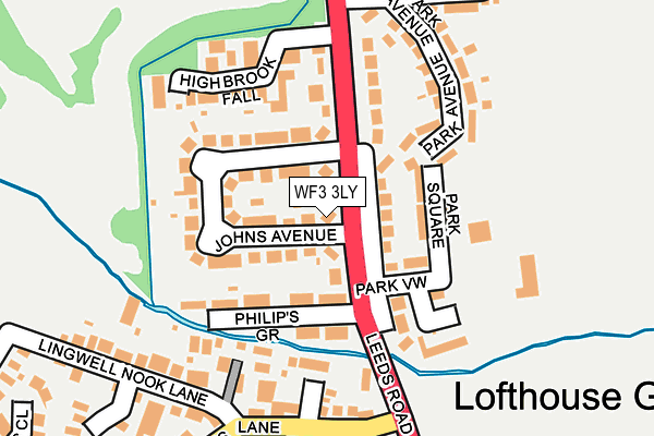 WF3 3LY map - OS OpenMap – Local (Ordnance Survey)