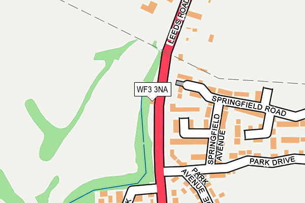 WF3 3NA map - OS OpenMap – Local (Ordnance Survey)