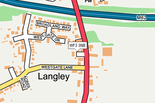 WF3 3NB map - OS OpenMap – Local (Ordnance Survey)