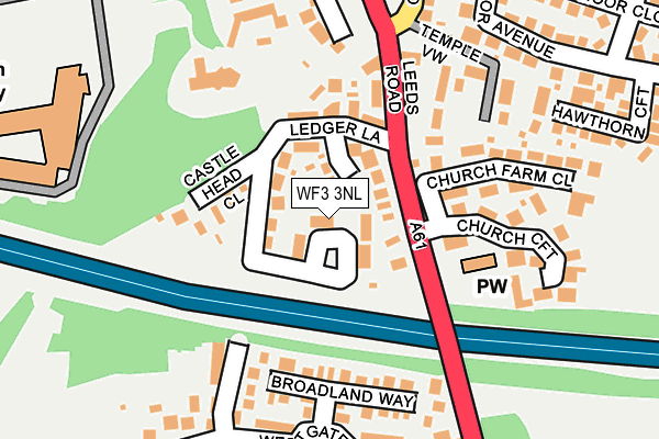 WF3 3NL map - OS OpenMap – Local (Ordnance Survey)