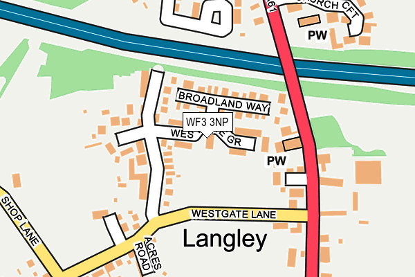 WF3 3NP map - OS OpenMap – Local (Ordnance Survey)
