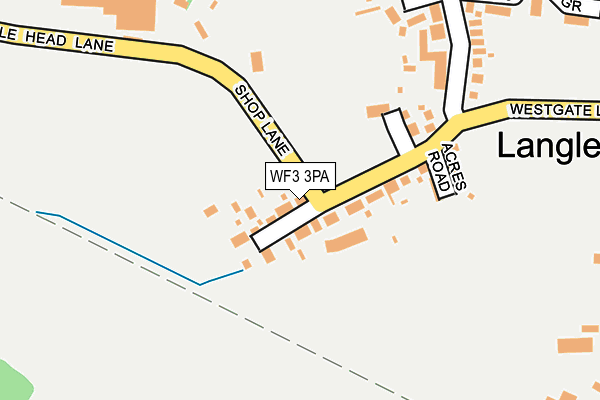 WF3 3PA map - OS OpenMap – Local (Ordnance Survey)