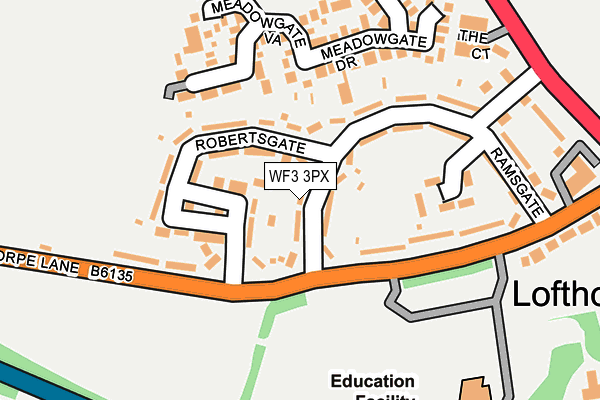 WF3 3PX map - OS OpenMap – Local (Ordnance Survey)