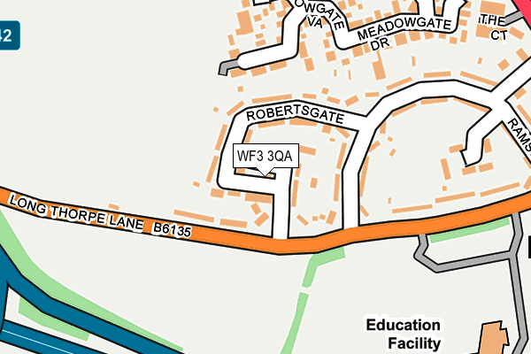 WF3 3QA map - OS OpenMap – Local (Ordnance Survey)