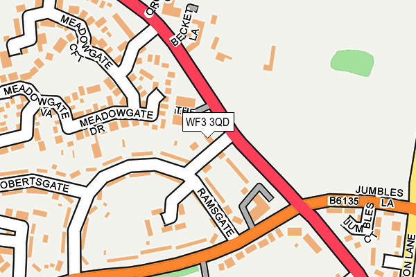 WF3 3QD map - OS OpenMap – Local (Ordnance Survey)