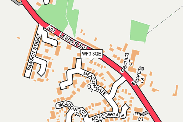 WF3 3QE map - OS OpenMap – Local (Ordnance Survey)