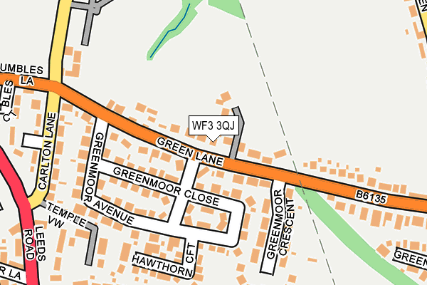 WF3 3QJ map - OS OpenMap – Local (Ordnance Survey)