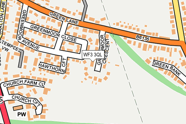 WF3 3QL map - OS OpenMap – Local (Ordnance Survey)