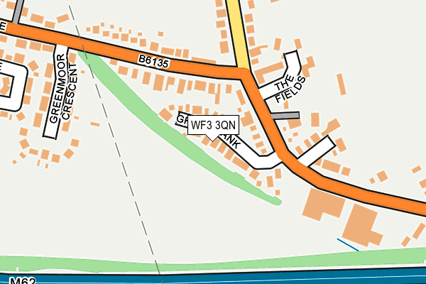 WF3 3QN map - OS OpenMap – Local (Ordnance Survey)