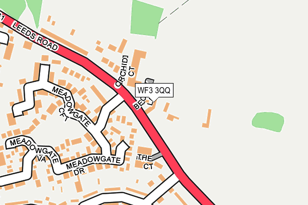 WF3 3QQ map - OS OpenMap – Local (Ordnance Survey)