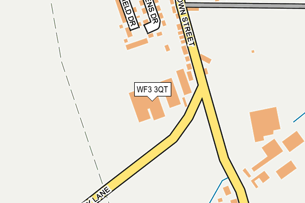 WF3 3QT map - OS OpenMap – Local (Ordnance Survey)