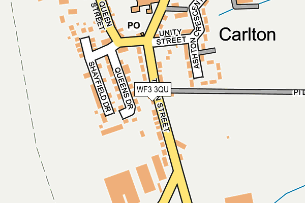 WF3 3QU map - OS OpenMap – Local (Ordnance Survey)