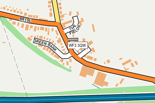 WF3 3QW map - OS OpenMap – Local (Ordnance Survey)