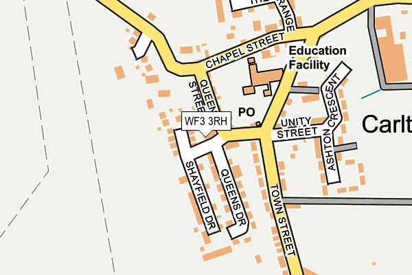 WF3 3RH map - OS OpenMap – Local (Ordnance Survey)