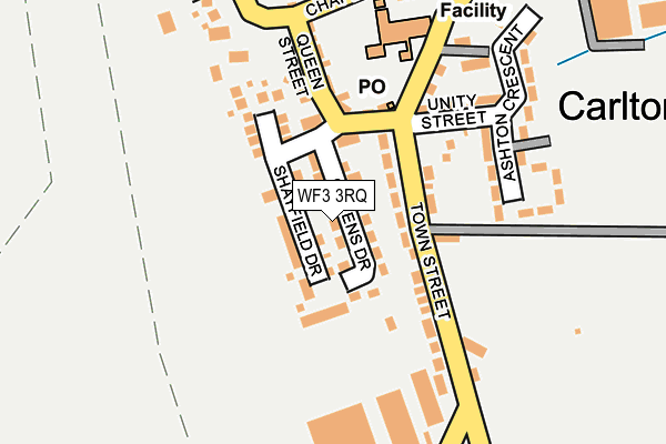 WF3 3RQ map - OS OpenMap – Local (Ordnance Survey)