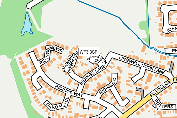 WF3 3SF map - OS OpenMap – Local (Ordnance Survey)
