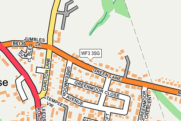 WF3 3SG map - OS OpenMap – Local (Ordnance Survey)