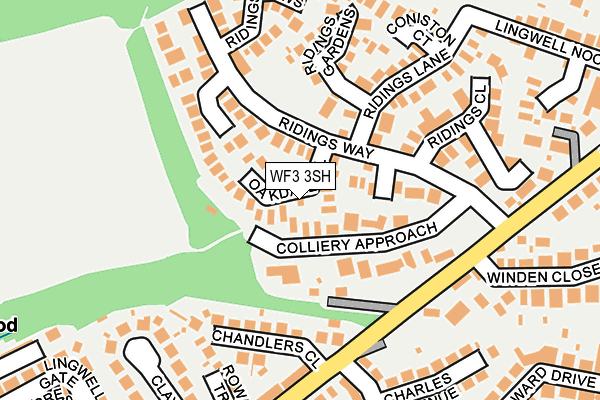 WF3 3SH map - OS OpenMap – Local (Ordnance Survey)