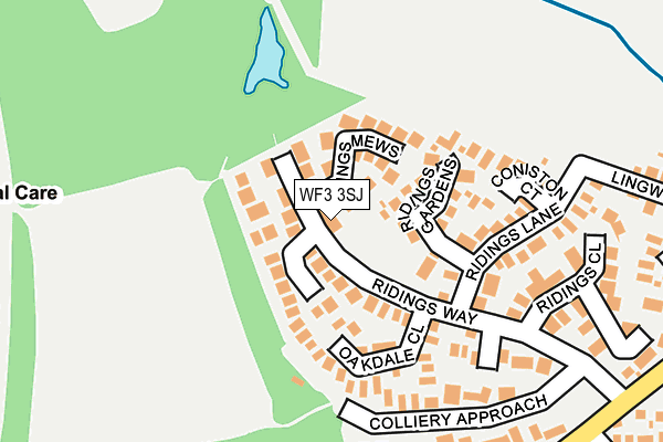WF3 3SJ map - OS OpenMap – Local (Ordnance Survey)