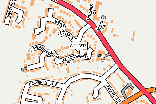 WF3 3SR map - OS OpenMap – Local (Ordnance Survey)