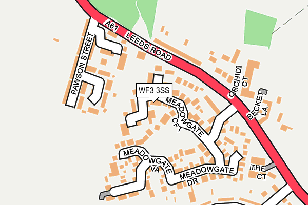 WF3 3SS map - OS OpenMap – Local (Ordnance Survey)