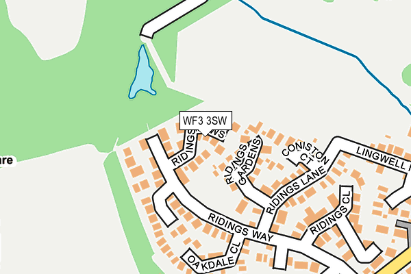 WF3 3SW map - OS OpenMap – Local (Ordnance Survey)