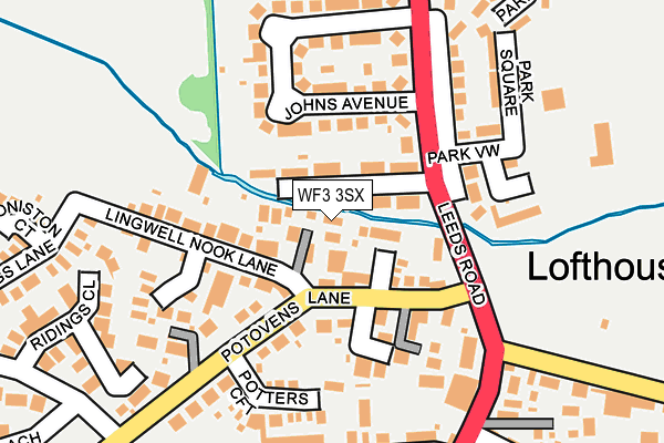 WF3 3SX map - OS OpenMap – Local (Ordnance Survey)