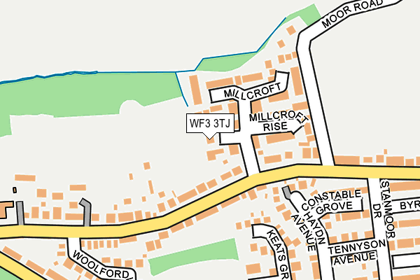 WF3 3TJ map - OS OpenMap – Local (Ordnance Survey)