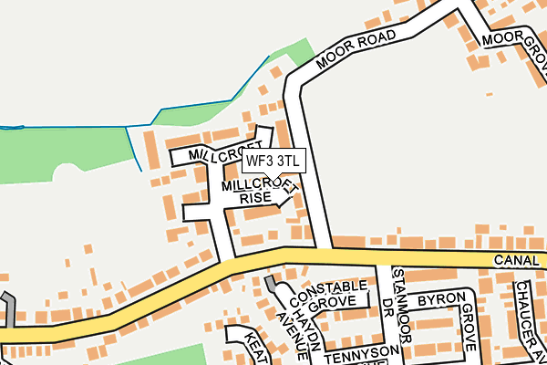 WF3 3TL map - OS OpenMap – Local (Ordnance Survey)