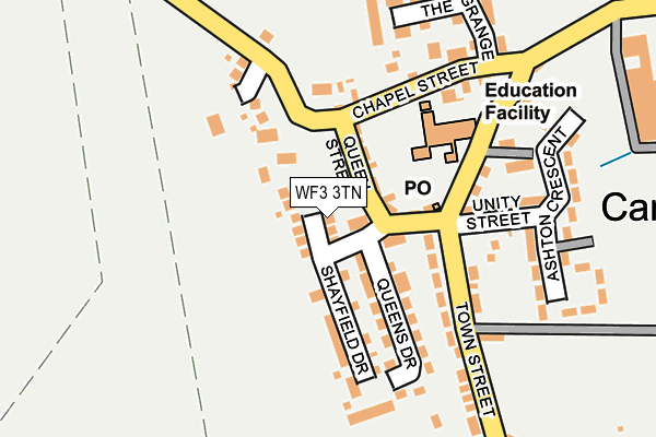 WF3 3TN map - OS OpenMap – Local (Ordnance Survey)
