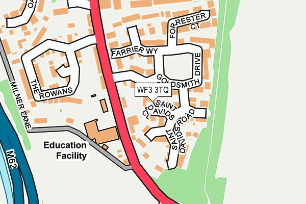 WF3 3TQ map - OS OpenMap – Local (Ordnance Survey)