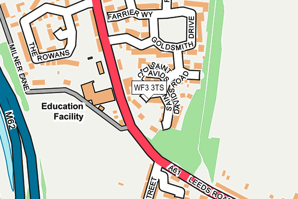 WF3 3TS map - OS OpenMap – Local (Ordnance Survey)