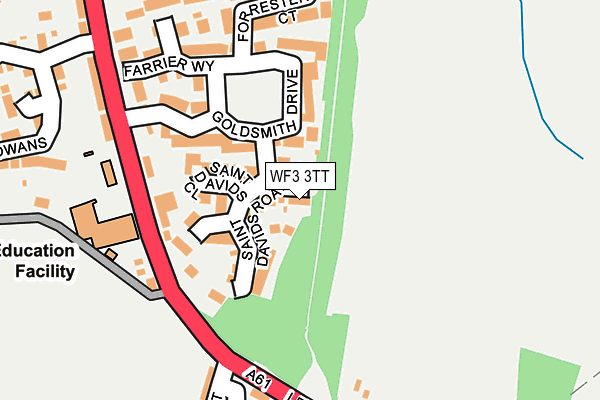 WF3 3TT map - OS OpenMap – Local (Ordnance Survey)