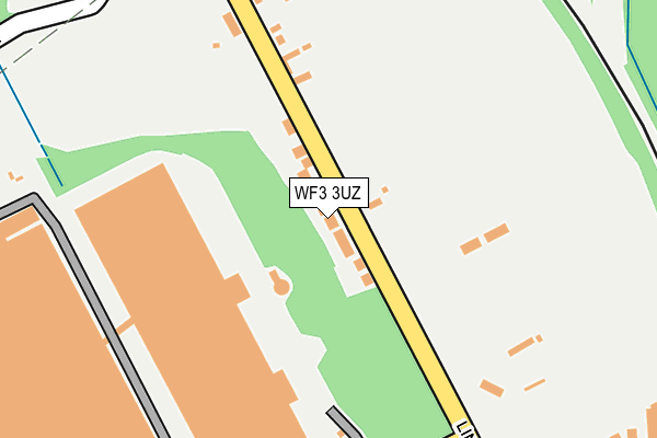 WF3 3UZ map - OS OpenMap – Local (Ordnance Survey)