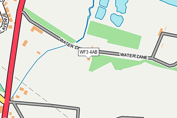 WF3 4AB map - OS OpenMap – Local (Ordnance Survey)