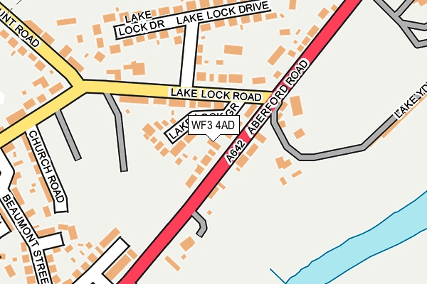 WF3 4AD map - OS OpenMap – Local (Ordnance Survey)