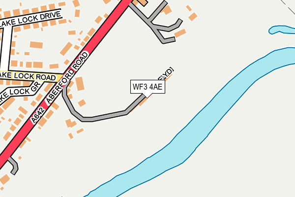 WF3 4AE map - OS OpenMap – Local (Ordnance Survey)