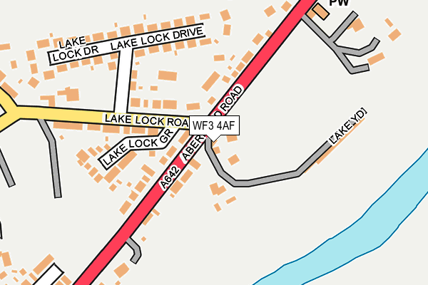 WF3 4AF map - OS OpenMap – Local (Ordnance Survey)