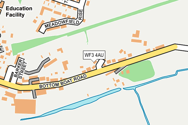 WF3 4AU map - OS OpenMap – Local (Ordnance Survey)