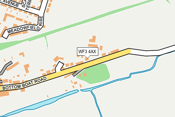 WF3 4AX map - OS OpenMap – Local (Ordnance Survey)