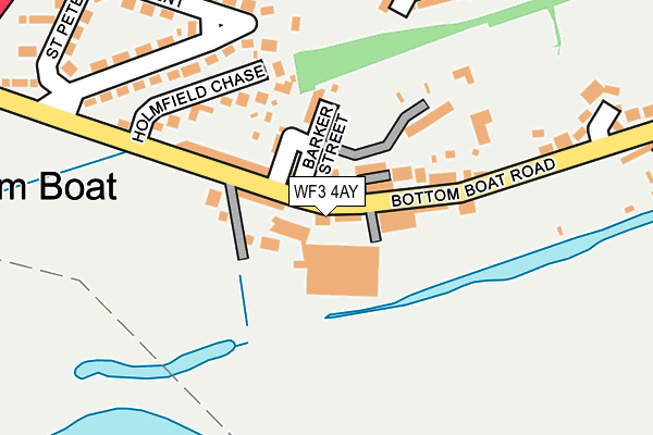 WF3 4AY map - OS OpenMap – Local (Ordnance Survey)