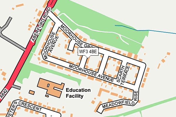 WF3 4BE map - OS OpenMap – Local (Ordnance Survey)