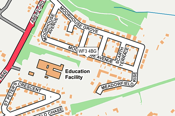 WF3 4BG map - OS OpenMap – Local (Ordnance Survey)