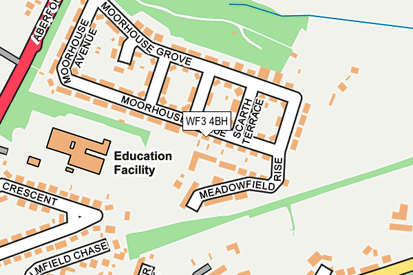 WF3 4BH map - OS OpenMap – Local (Ordnance Survey)