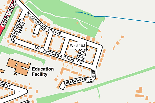 WF3 4BJ map - OS OpenMap – Local (Ordnance Survey)