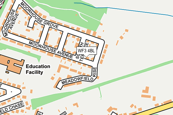 WF3 4BL map - OS OpenMap – Local (Ordnance Survey)