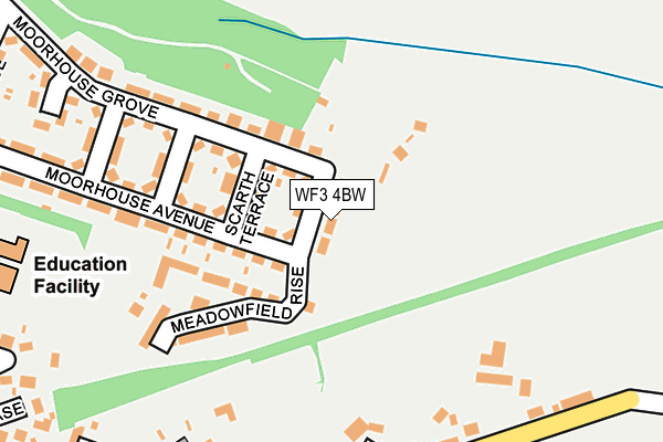WF3 4BW map - OS OpenMap – Local (Ordnance Survey)
